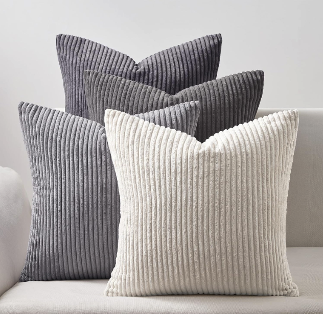 coussin Blanc et Gris